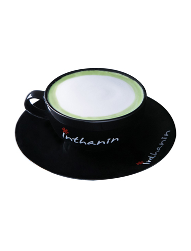 ชาเขียวลาเต้ร้อน